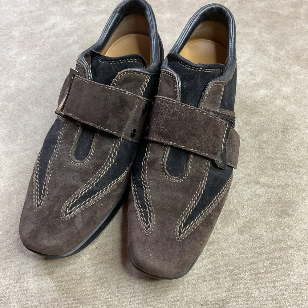 Tods Shoes EU 38.5 Brown Suede Leather Gomino Shoes Drivers Italian Buckle